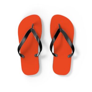 Orange Red flip flops