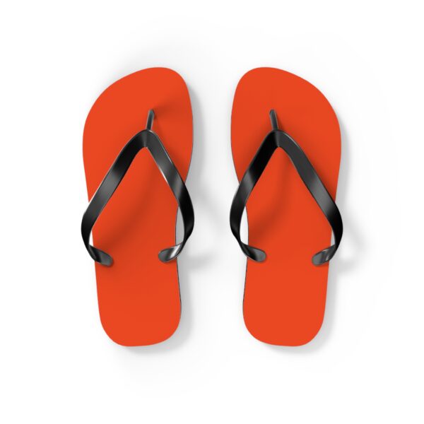 Orange Red flip flops